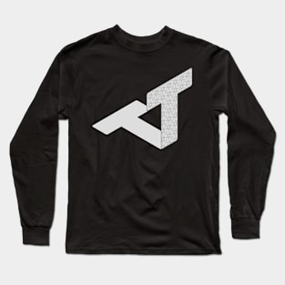 Isometric Alphabet Letter, Letter T Long Sleeve T-Shirt